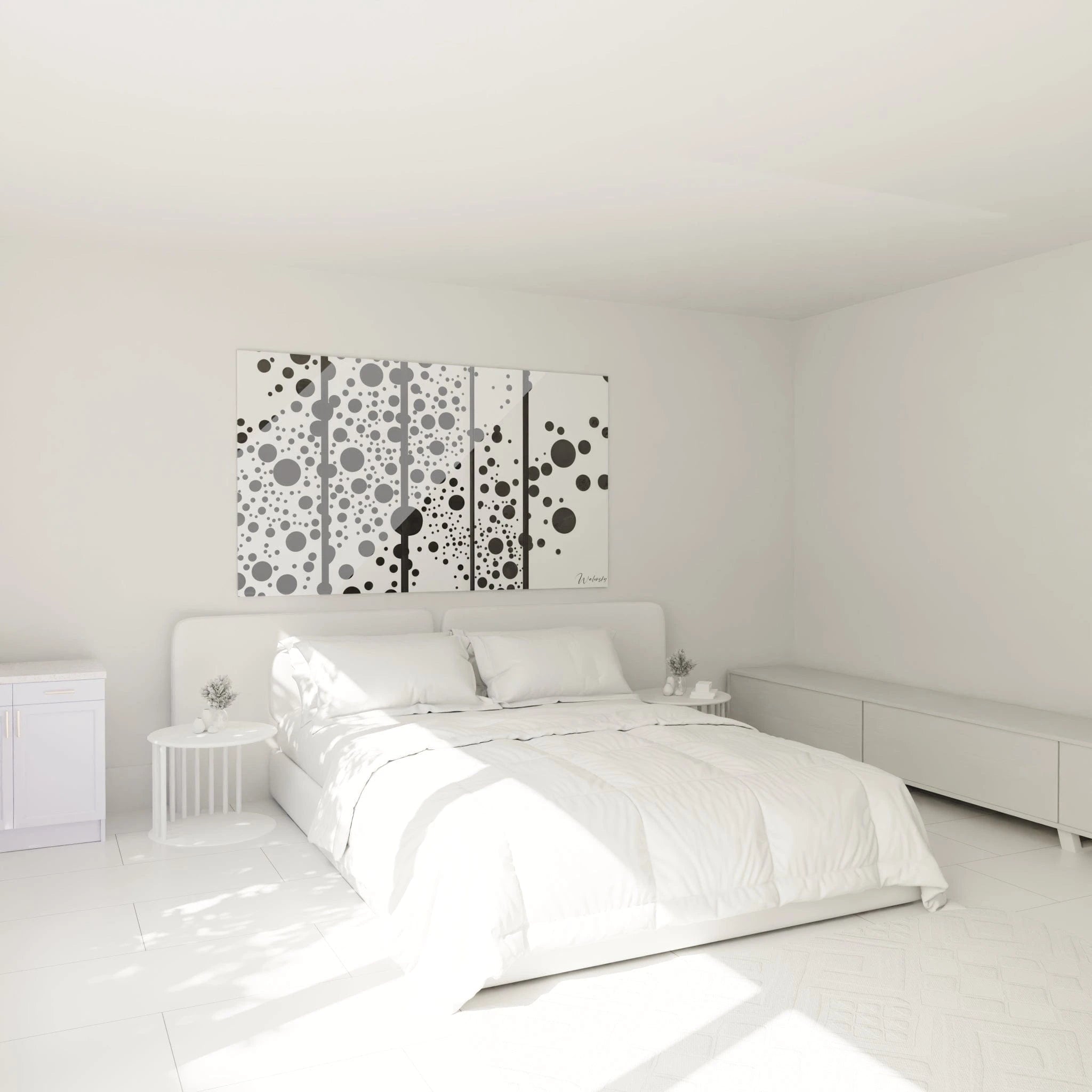 Tableau tacheté noir et blanc Walensky pour une décoration intérieure moderne