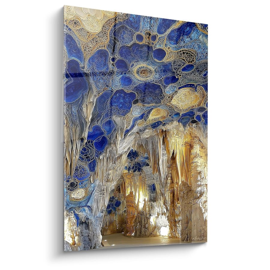 Tableau Grotte Illuminée - Voûte Céleste Dorée - édition Grottes Naturelles