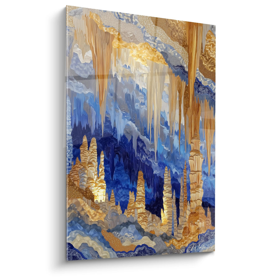 Tableau Grotte avec Stalactites et Stalagmites - Cathédrale Souterraine - édition Grottes Naturelles