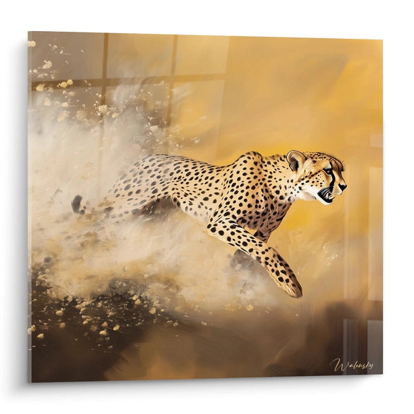 Schilderij Cheetah - Adem van snelheid - Cheetah-editie