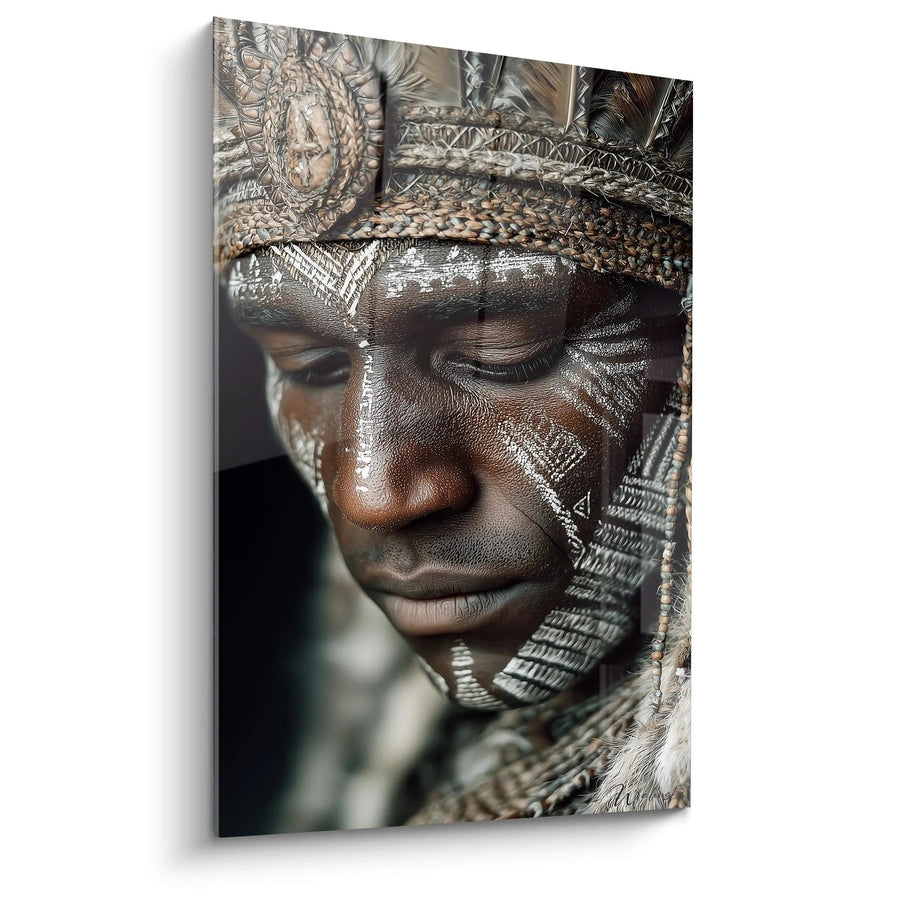 Tableau Guerrier Cérémonial - édition art tribal