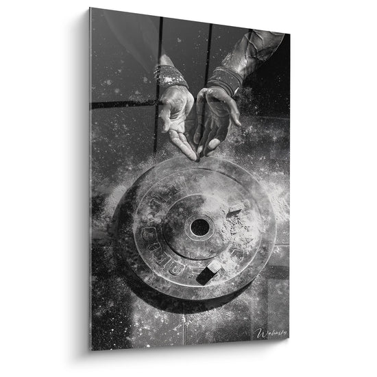 Tableau Haltérophilie - Force et Détermination - Edition sports noir et blanc