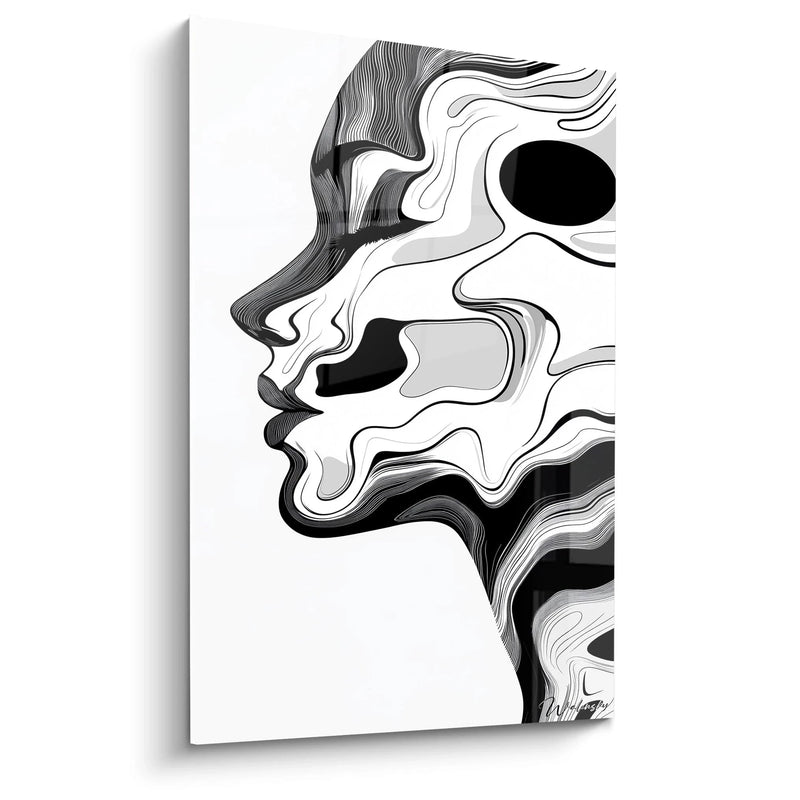 Human Harmony Painting - Black and White Edition