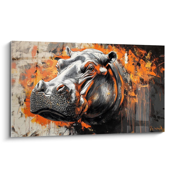 Tableau hippopotame N°2 - Edition Animaux