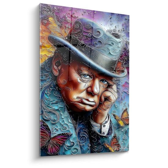 Cuadro Hombre con sombrero Pensamiento Giratorio - edición Winston Churchill