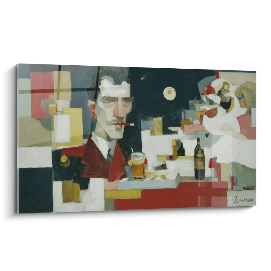 Tableau homme fumeur cubiste - édition dadaïsme