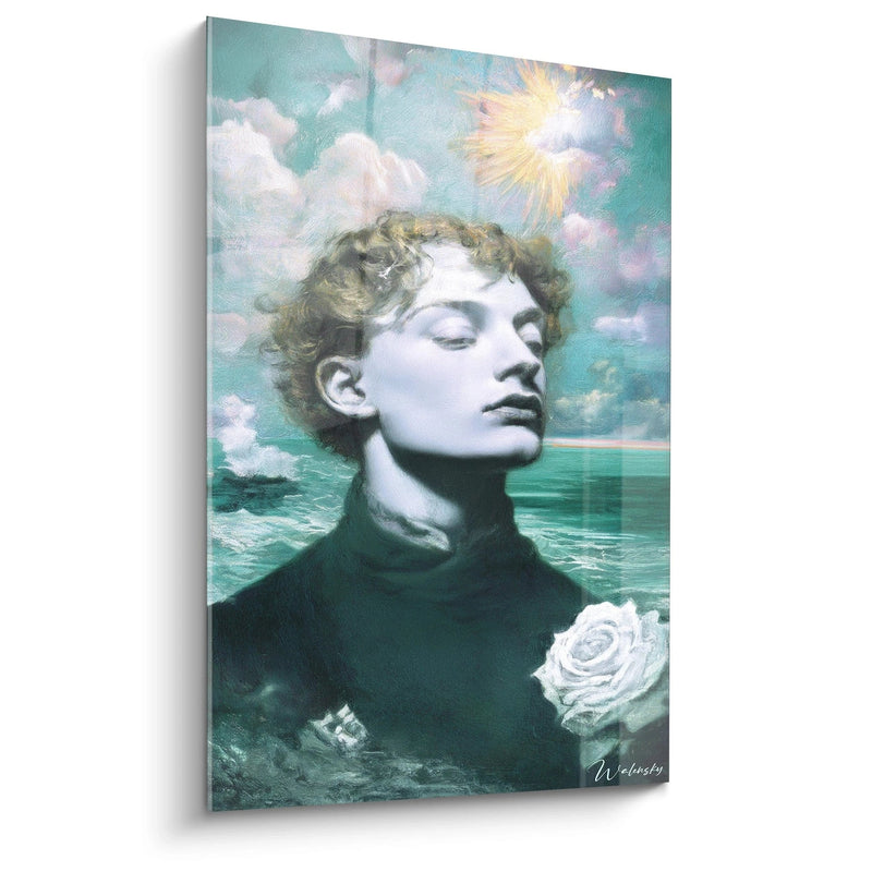 Man Emerald Horizon Painting - Pre-Raphaelite Edition