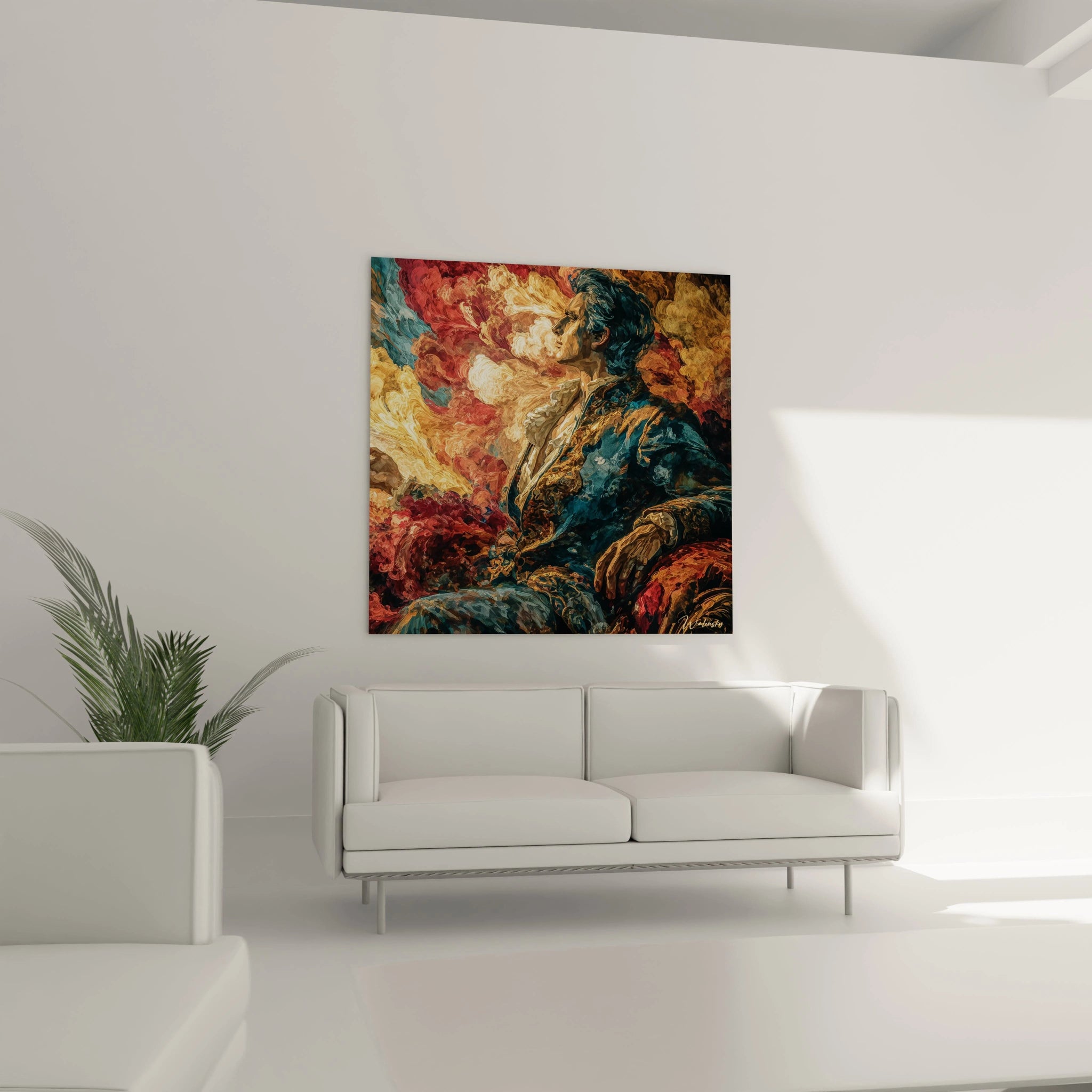 Tableau mural Walensky portrait baroque d homme peint en couleurs riches dans salon tableau baroque homme créateur
