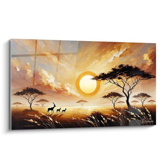 Ochre Horizon Canvas - Sunset Landscape Edition