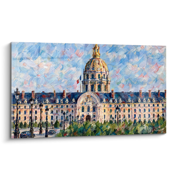 Tableau Dôme doré sous ciel bleu pastel - Lumière sur la capitale - Edition Hôtel des Invalides  Île-de-France  France