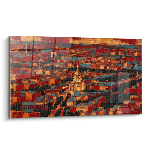 Tableau Hôtel des Invalides doré aux toits rouges - Veille dorée sur Paris - Edition Hôtel des Invalides  Île-de-France  France