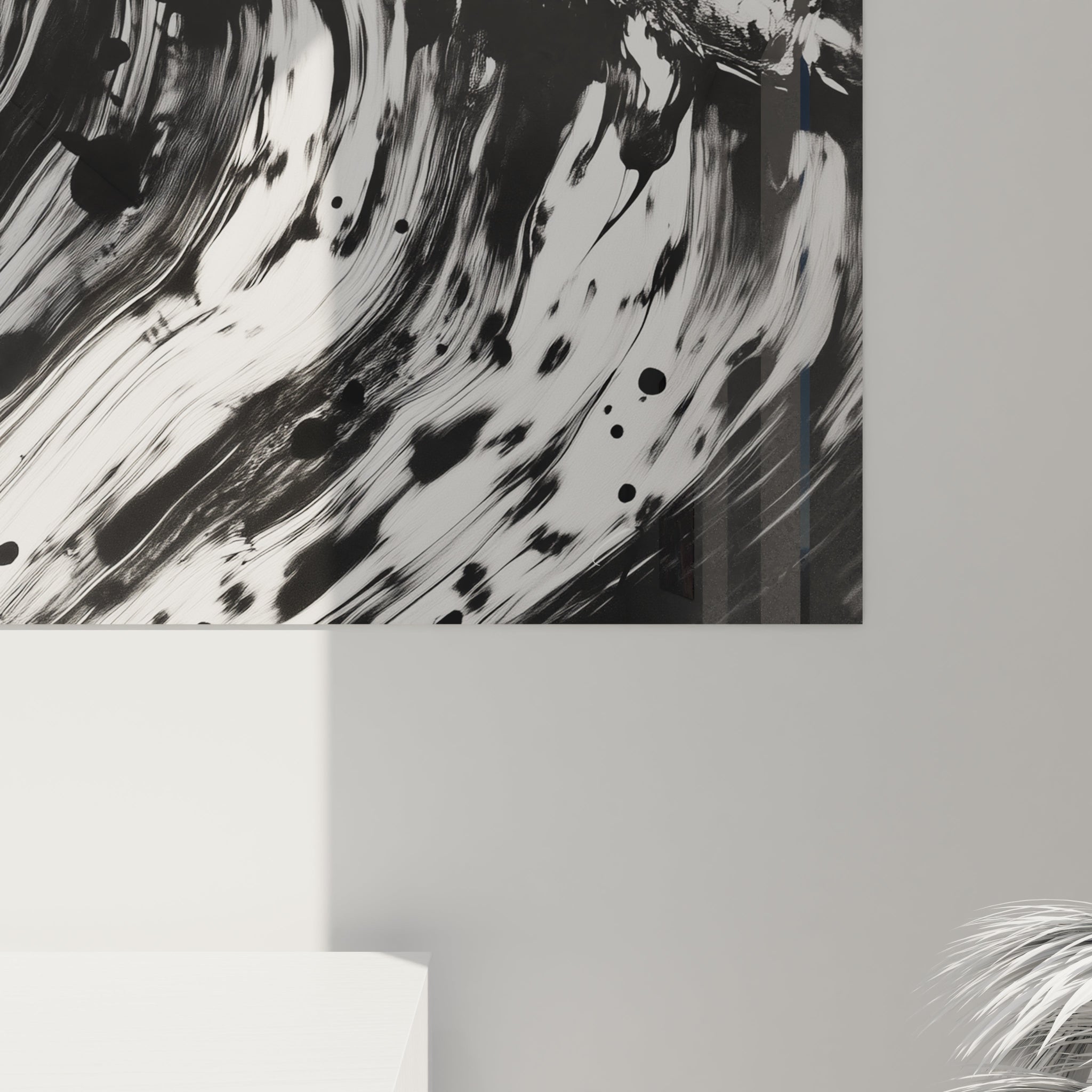 Tableau Houle Sauvage - édition tacheté noir et blanc