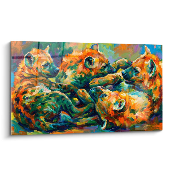 Colorful Hyenas with Vibrant Orange and Green Tones - Expressionist Pack - Hyena Edition