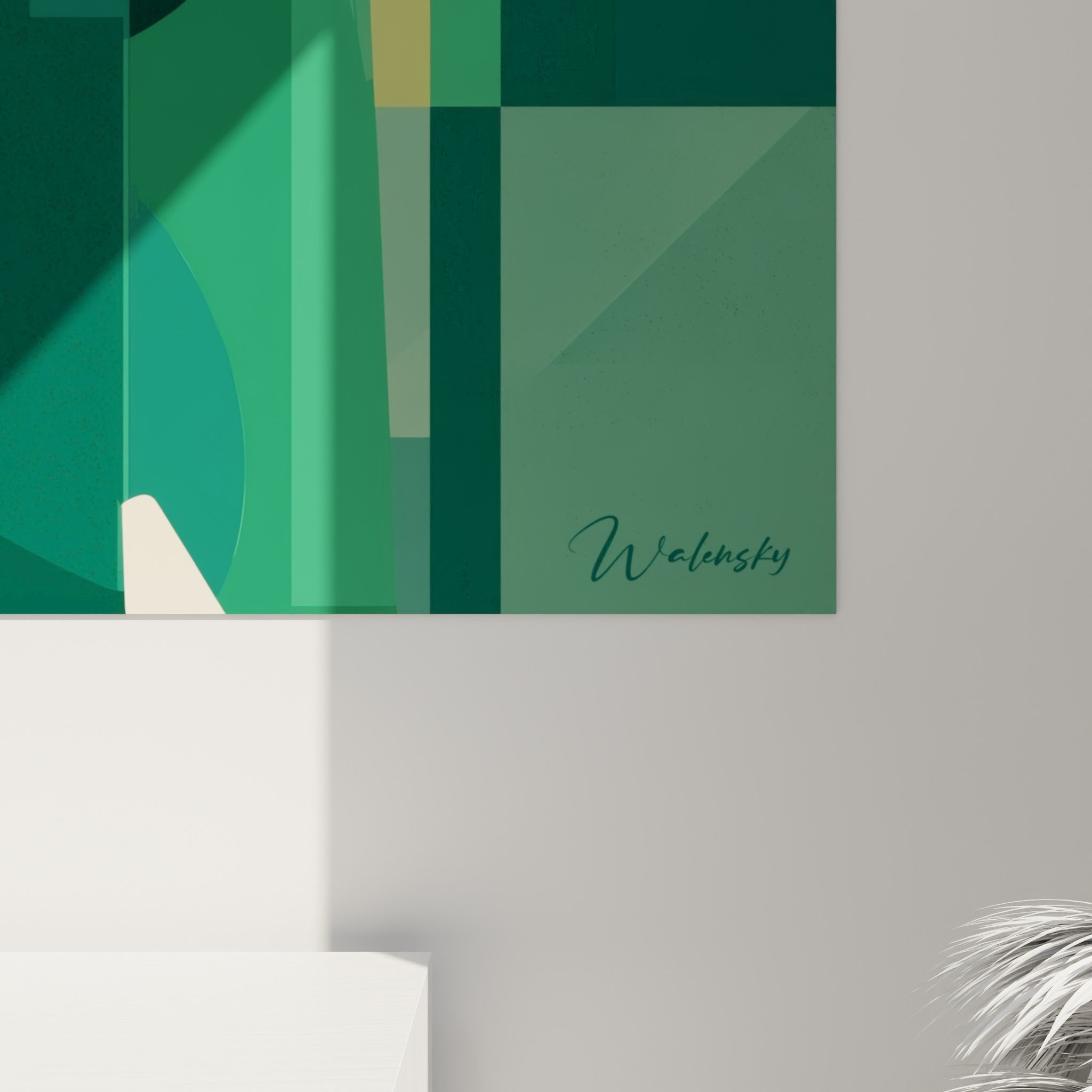 Détail des aplats terracotta et vert sur cette illustration de mode, grain fin et couleurs nettement délimitées