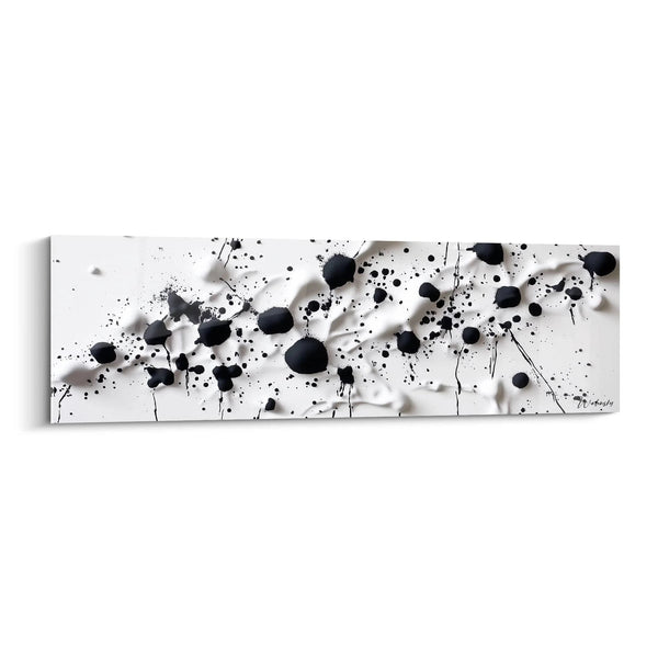 Cuadro Impulsión Primitiva Monocromo - edición salpicado negro y blanco