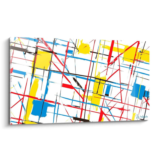Tableau inspiré par Broadway Boogie Woogie de Piet Mondrian N°2 – Hommage Artiste Célèbre