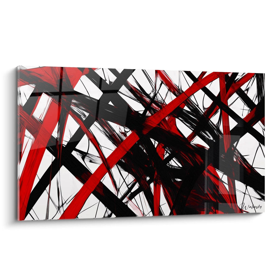 Cuadro inspirado en Composición con línea negra y roja de Piet Mondrian N°1 – Homenaje a Artista Famoso