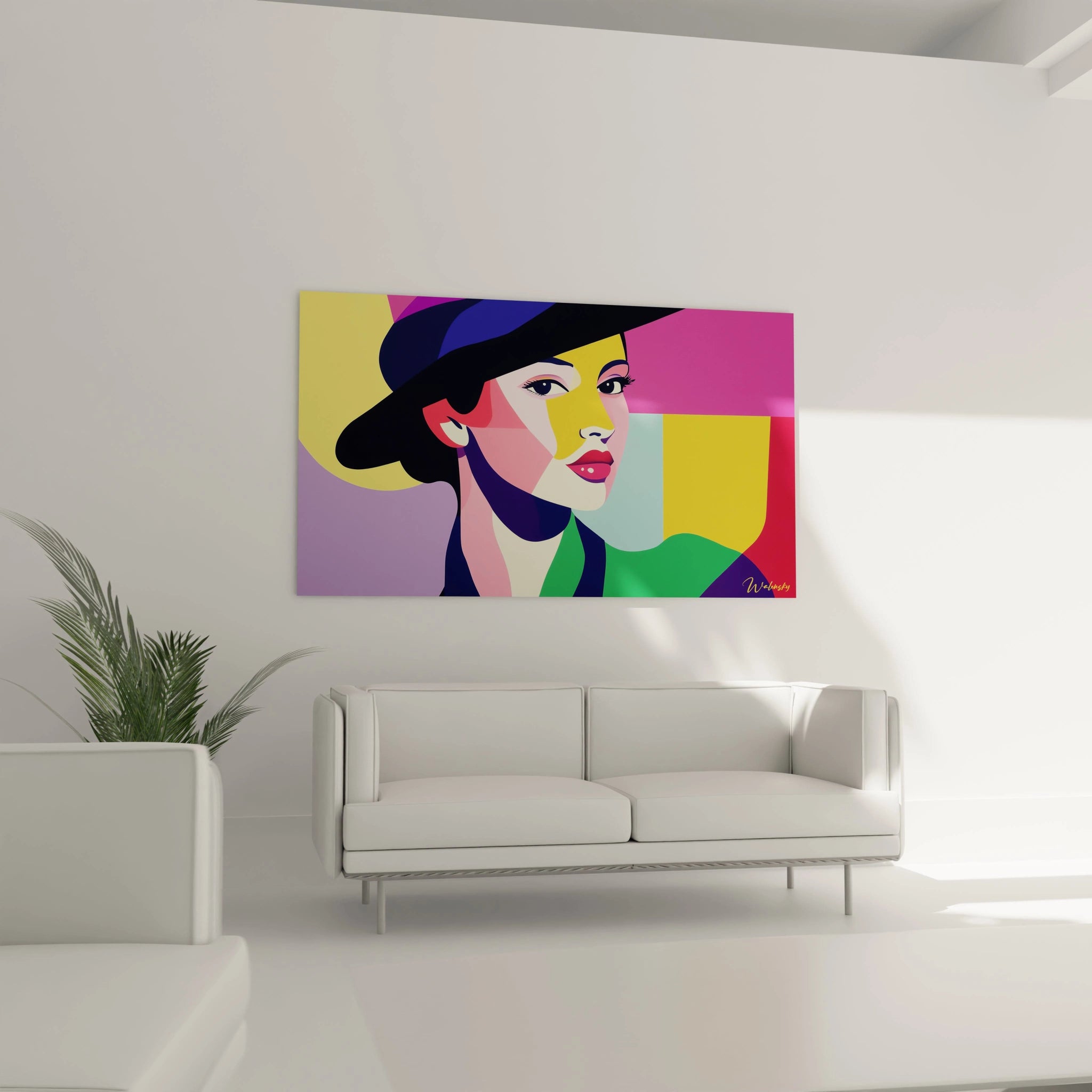 Tableau inspiré par Femme au chapeau de Henri Matisse N°2 – Hommage Artiste Célèbre - Walensky