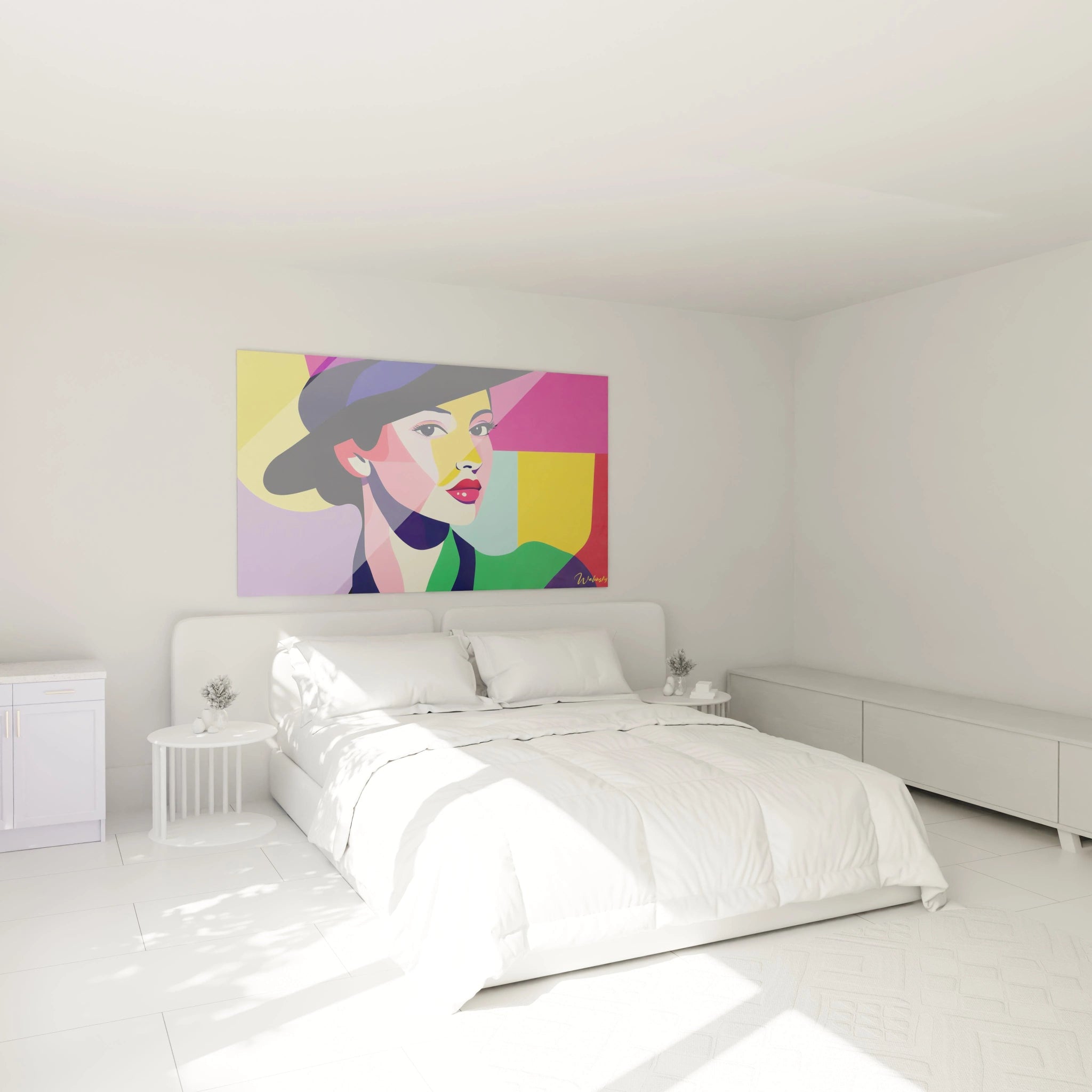 Tableau inspiré par Femme au chapeau de Henri Matisse N°2 – Hommage Artiste Célèbre - Walensky
