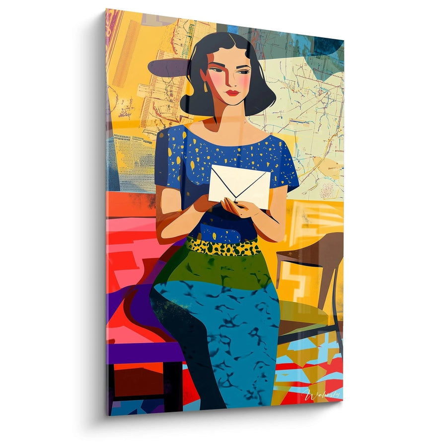 Cuadro inspirado en Mujer con vestido azul leyendo una carta de Johannes Vermeer N°1 – Homenaje a Artista Famoso