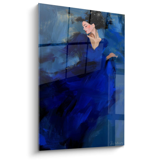 Quadro ispirato da La Signora in blu di Jean-Baptiste-Camille Corot N°1 – Omaggio Artista Celebre