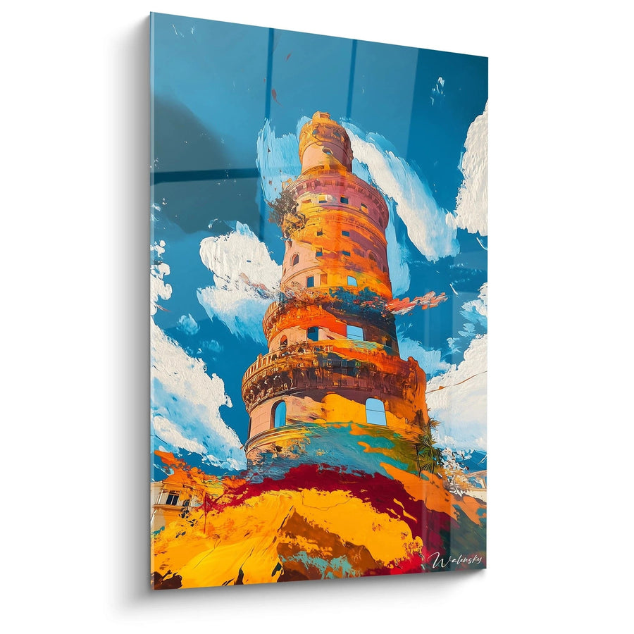 Tableau inspiré par La Tour de Babel de Pieter Bruegel l'Ancien N°1 – Hommage Artiste Célèbre