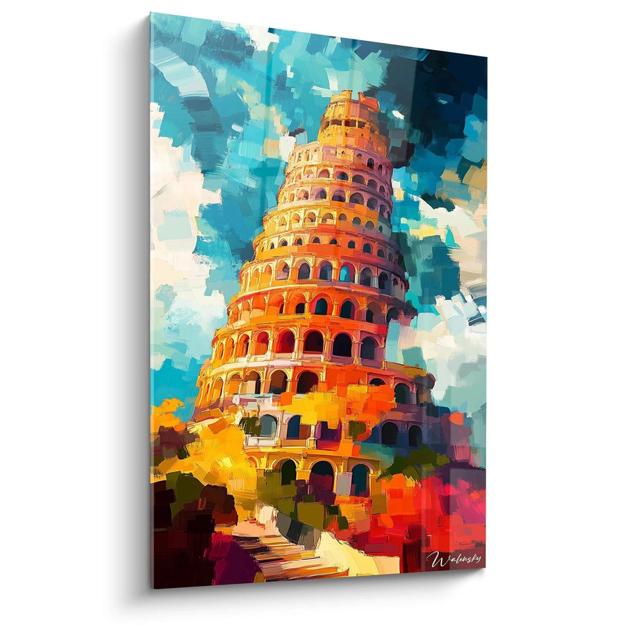 Tableau inspiré par La Tour de Babel de Pieter Bruegel l'Ancien N°2 – Hommage Artiste Célèbre