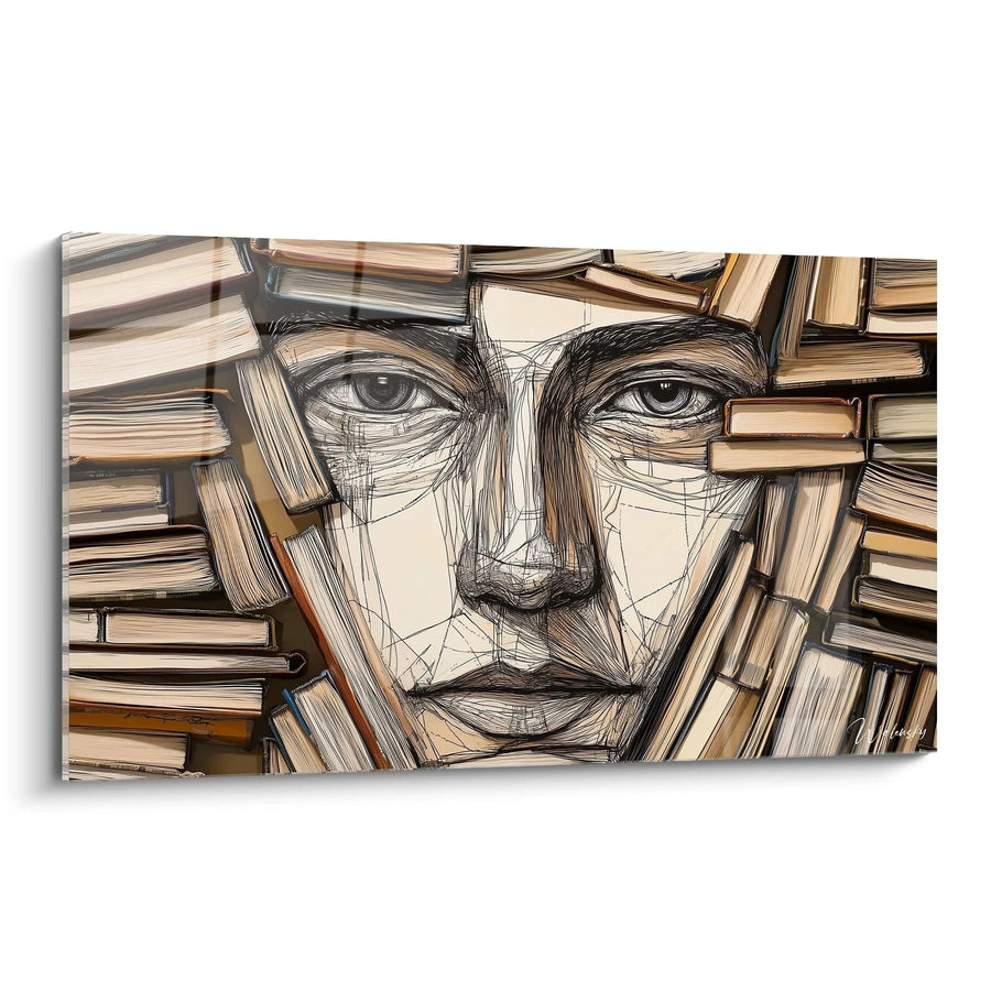 Tableau inspiré par Le Bibliothécaire de Giuseppe Arcimboldo N°1 – Hommage Artiste Célèbre