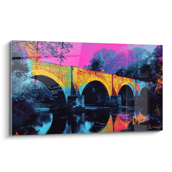 Gemälde inspiriert von Jean-Baptiste-Camille Corots Brücke von Mantes Nr. 1 – Hommage an bekannten Künstler