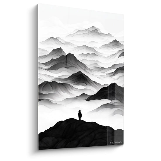 Cuadro inspirado en El Viajero contemplando un mar de nubes de Caspar David Friedrich N°3 – Homenaje a Artista Famoso