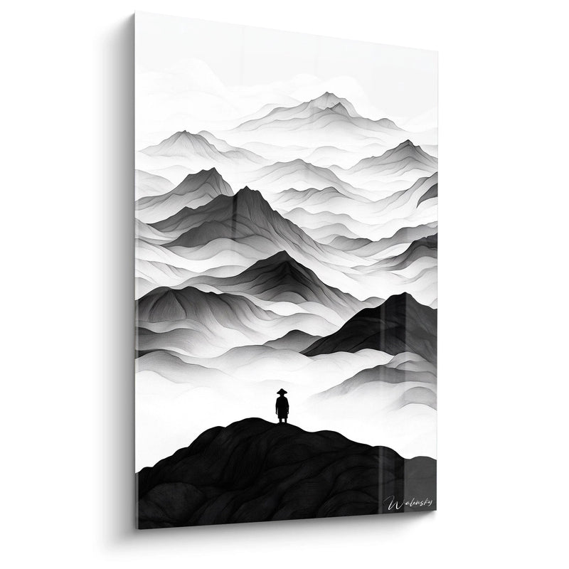 Painting Inspired by The Wanderer Above the Sea of Fog by Caspar David Friedrich No.3 – Homage to a Celebrated Artist