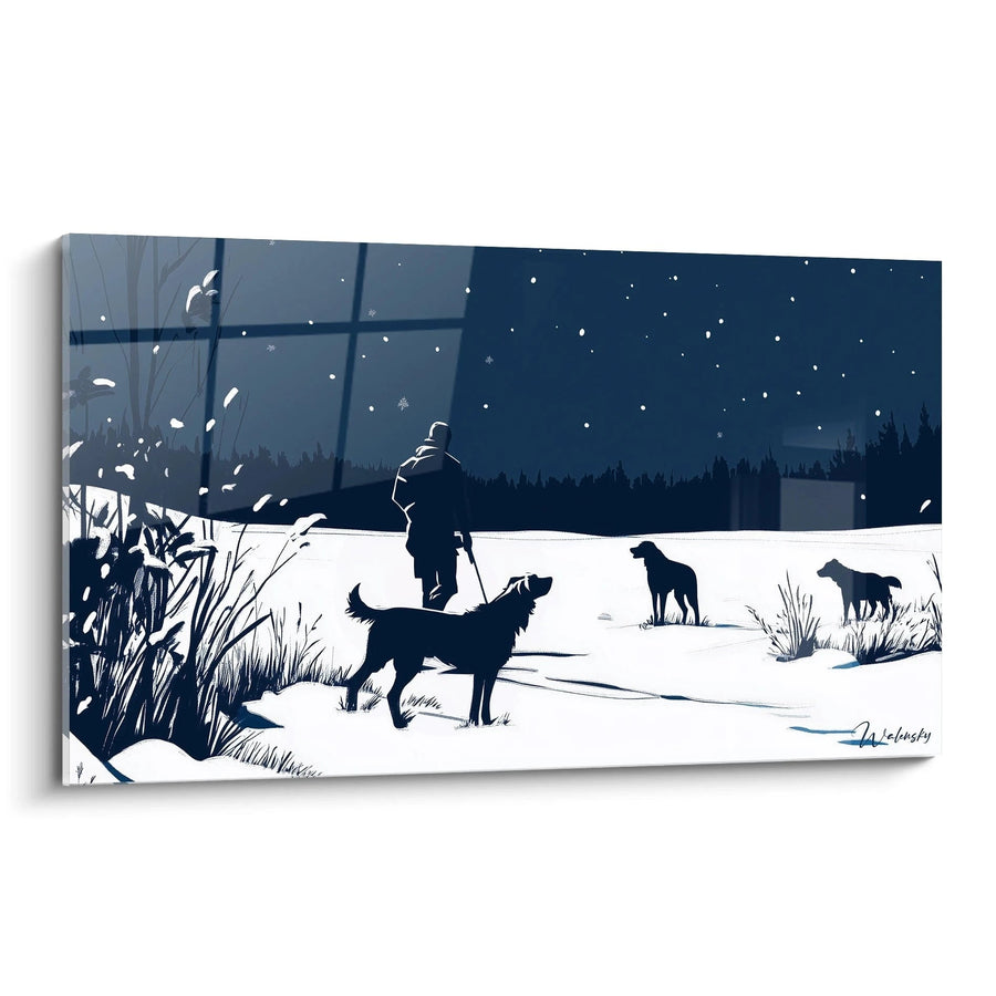Tableau inspiré par Les Chasseurs dans la neige de Pieter Bruegel l'Ancien N°1 – Hommage Artiste Célèbre