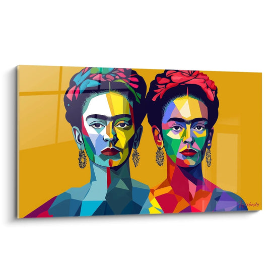 Cuadro inspirado en Las Dos Fridas de Frida Kahlo N°2 – Homenaje a Artista Famosa