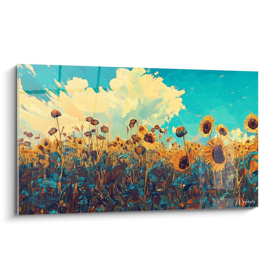 Gemälde inspiriert von Sonnenblumen von Vincent Van Gogh Nr. 2 – Hommage an bekannten Künstler