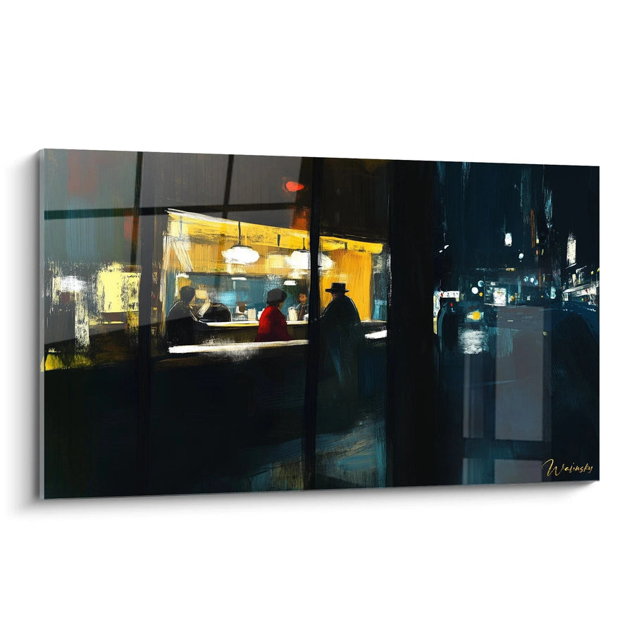Cuadro inspirado en Nighthawks de Edward Hopper Nº2 – Homenaje a Artista Famoso