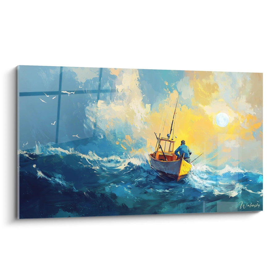 Tableau inspiré par Pêcheurs en mer de  J.M.W. Turner N°1 – Hommage Artiste Célèbre