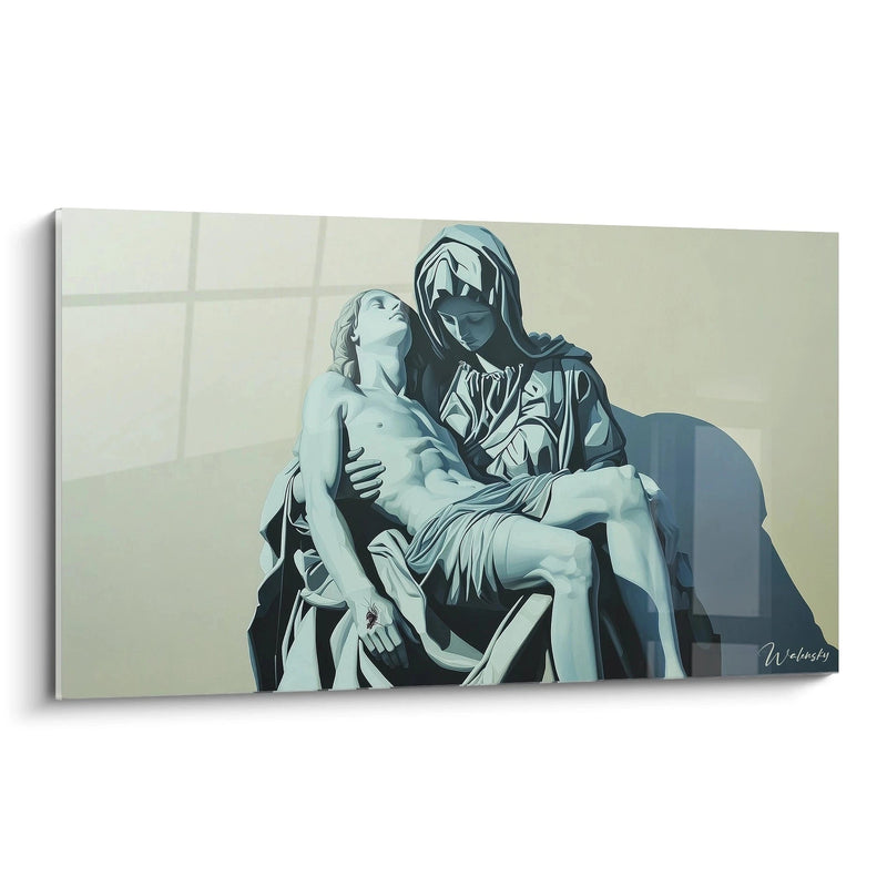 Painting Inspired by Michelangelo's Pietà No.2 – Tribute to a Celebrated Artist