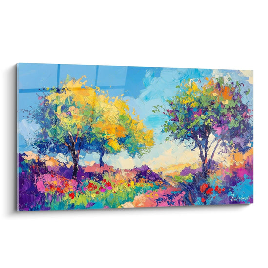Gemälde inspiriert von Blühende Apfelbäume von Camille Pissarro Nr. 2 – Hommage an berühmten Künstler
