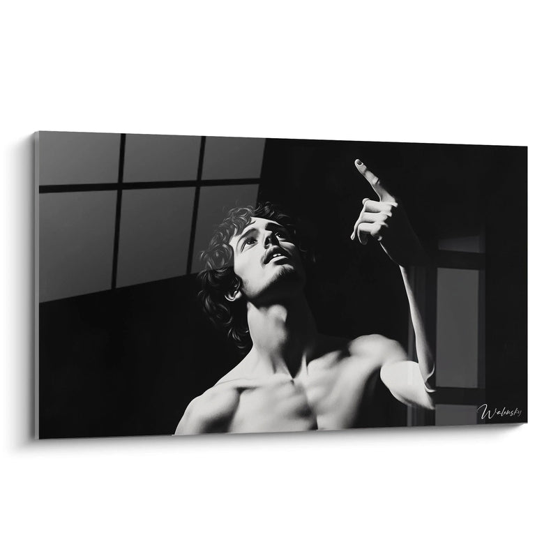 Painting Inspired by Saint John the Baptist by Leonardo da Vinci No. 1 – Tribute to a Famous Artist