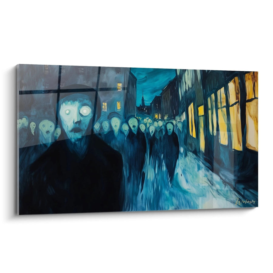 Tableau inspiré par Soirée sur l’avenue Karl Johan de Edvard Munch N°2 – Hommage Artiste Célèbre
