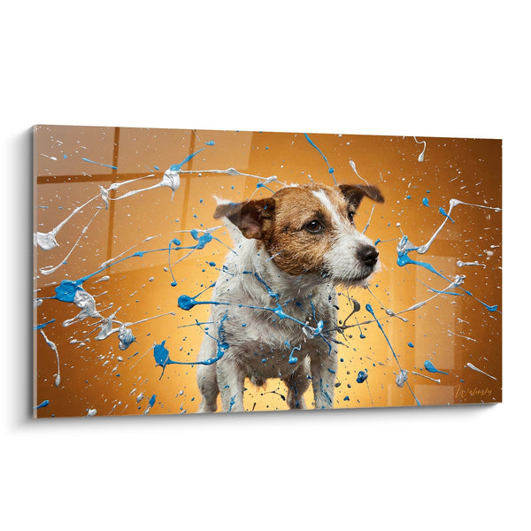 Cuadro de Perro Salpicaduras de Pintura - Explosión Artística - Edición Jack Russell Terrier