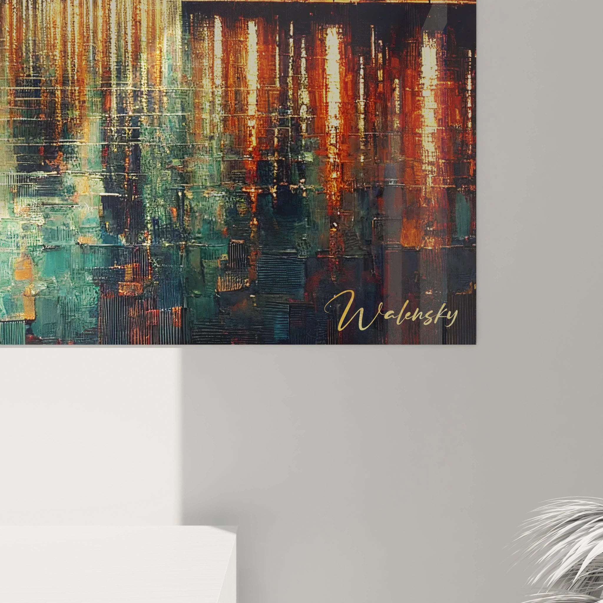 Découvrez de près ce tableau japonais avec des coups de pinceaux expressifs. Les reflets hypnotisants sur l’eau et les lumières vibrantes révèlent un équilibre captivant entre calme et énergie.

