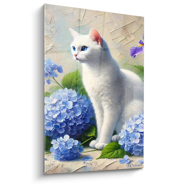 Tableau Jardin Bleu - Edition Chat Animaux
