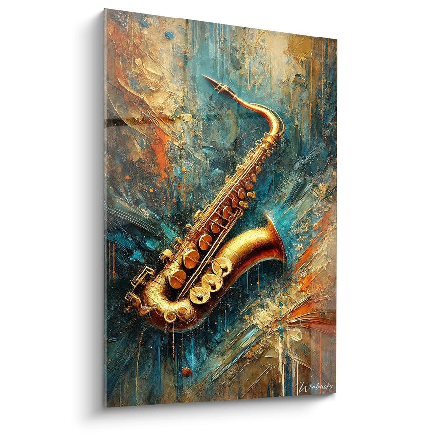 Cuadro Jazz en Oro - Edición Música Abstracta