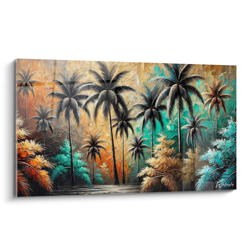 Colorful Jungle Painting - Palm Nature Edition