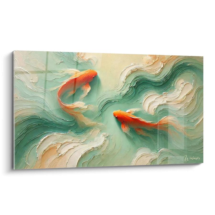 Koi in Symbiosis Wall Art - Japanese Asia Edition