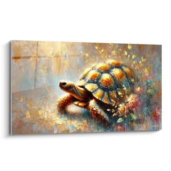 Gemälde Die goldene Schildkröte - Ausgabe Landschildkröte Tiere