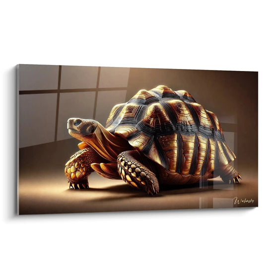Gemälde Die goldene Majestät - Ausgabe Landschildkröte Tiere