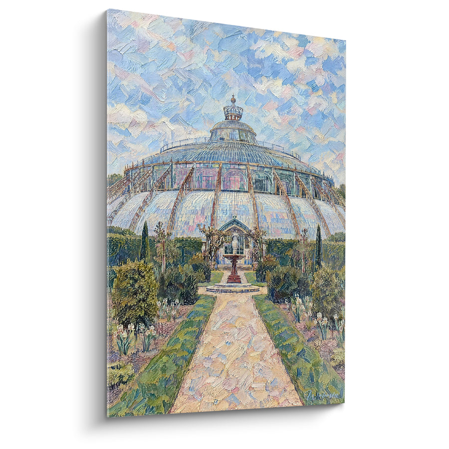 Painting Royal Greenhouse Blue and Gold Dome - Path to the Cupola - Laeken Edition Brussels-Capital Region Belgium