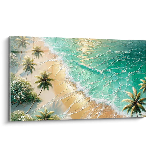 Cuadro Laguna y Palmeras - Edición Playa Paisaje